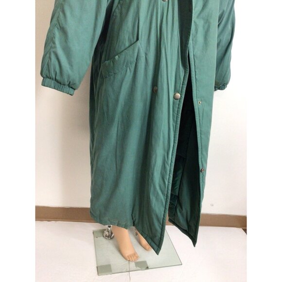 Utex Design Green Down Duvet Coat Jacket Womens 12 - Picture 4 of 7
